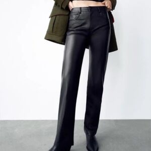 Zara faux leather pants Sz XL